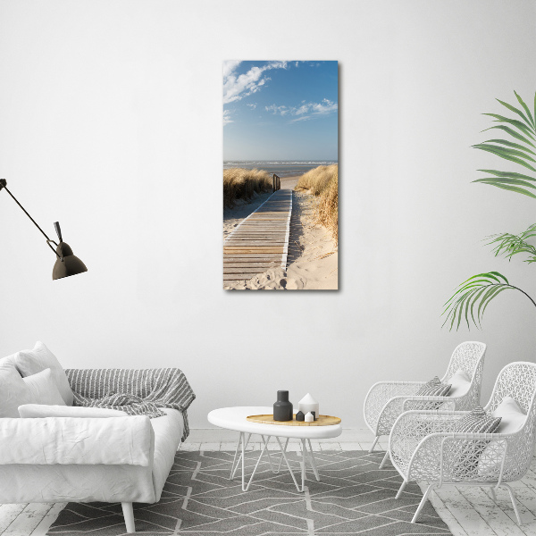 Acrylic print Path to the beach