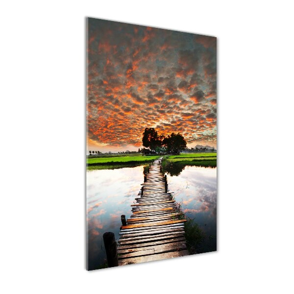 Acrylic wall art Wooden bridge