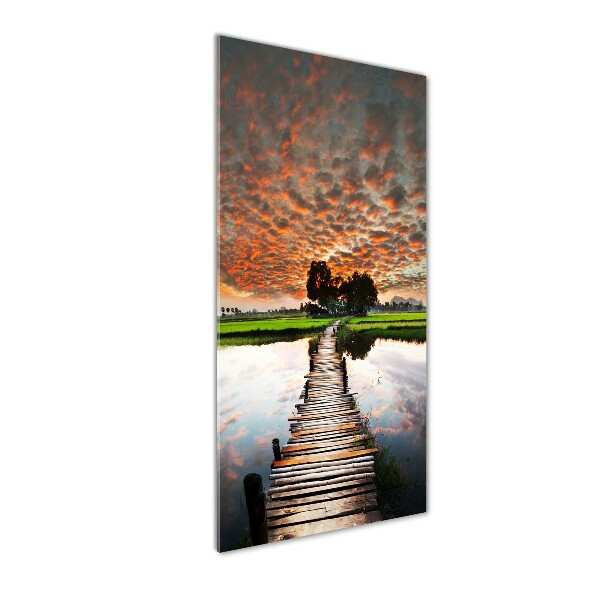 Acrylic wall art Wooden bridge