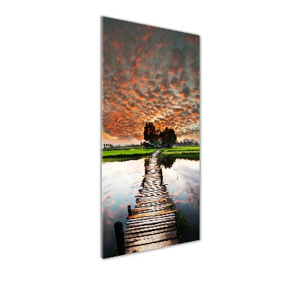 Acrylic wall art Wooden bridge