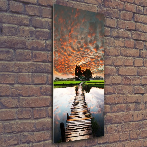 Acrylic wall art Wooden bridge