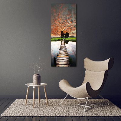 Acrylic wall art Wooden bridge