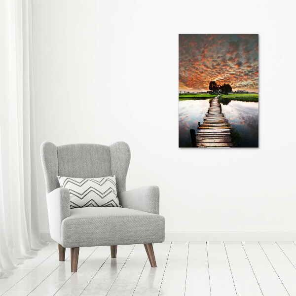 Acrylic wall art Wooden bridge