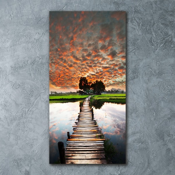 Acrylic wall art Wooden bridge