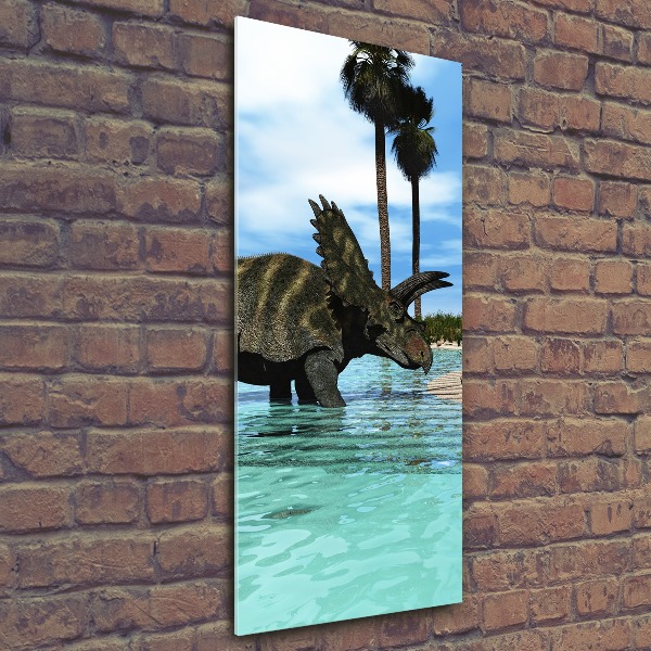 Acrylic wall art Dinosaurs on the beach