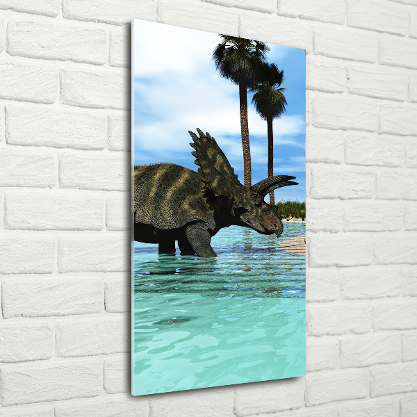 Acrylic wall art Dinosaurs on the beach