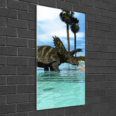 Acrylic wall art Dinosaurs on the beach