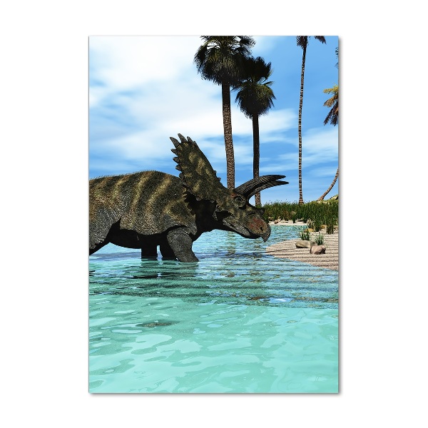 Acrylic wall art Dinosaurs on the beach