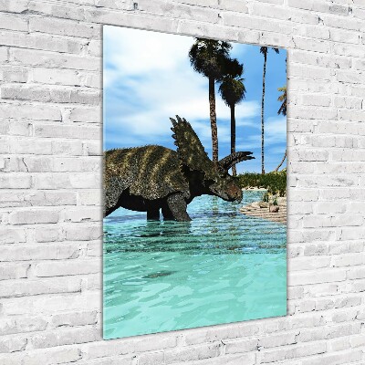 Acrylic wall art Dinosaurs on the beach