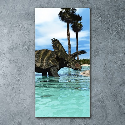 Acrylic wall art Dinosaurs on the beach