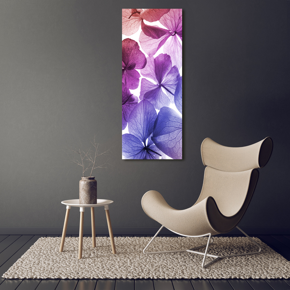 Acrylic wall art Purple flowers