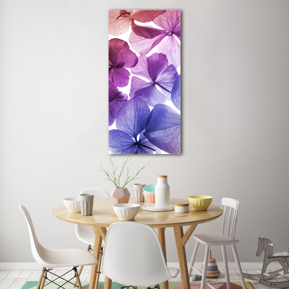 Acrylic wall art Purple flowers