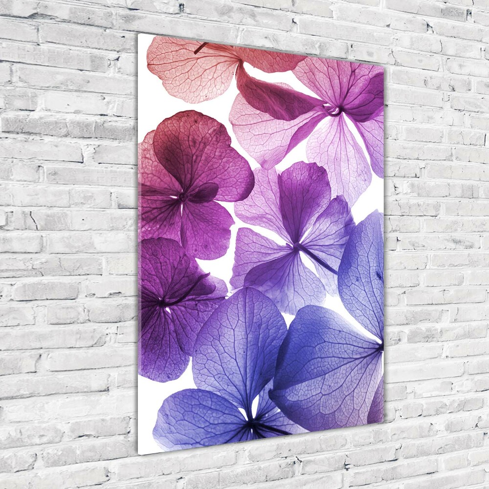 Acrylic wall art Purple flowers