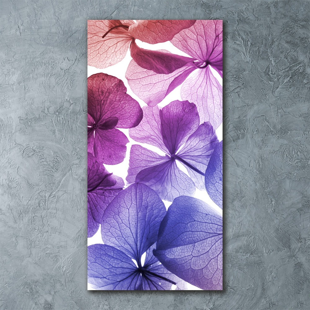 Acrylic wall art Purple flowers