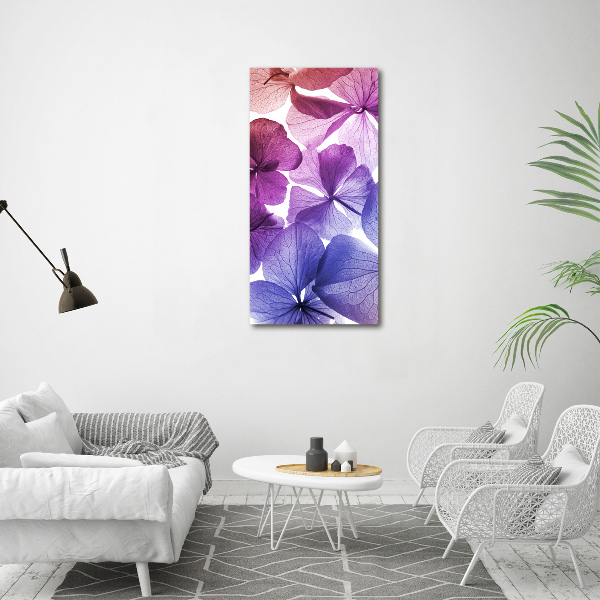 Acrylic wall art Purple flowers