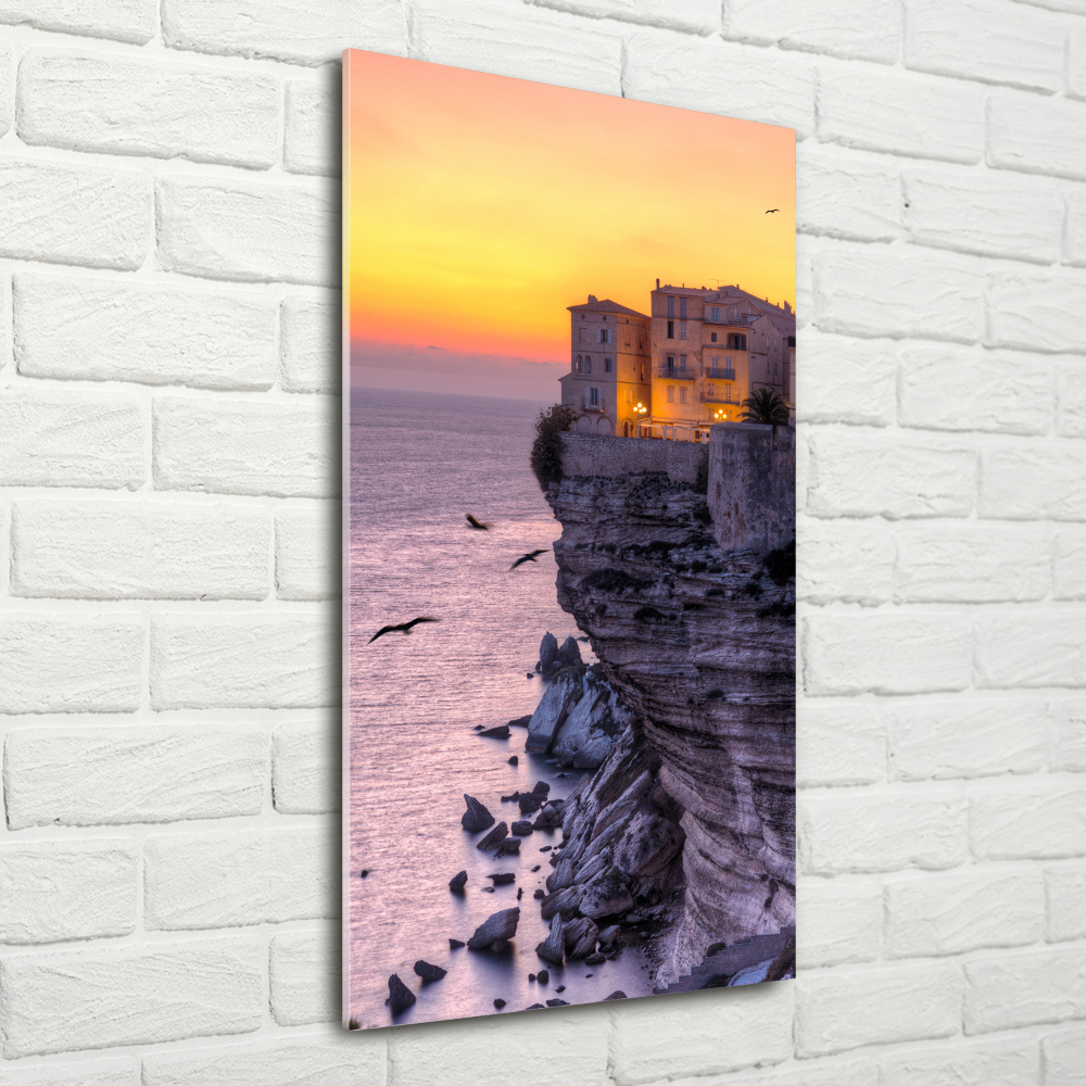 Acrylic print Houses on the cliff