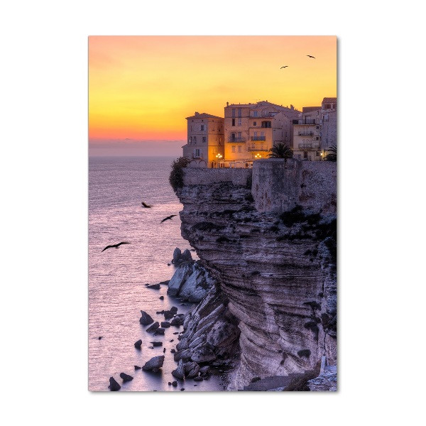 Acrylic print Houses on the cliff