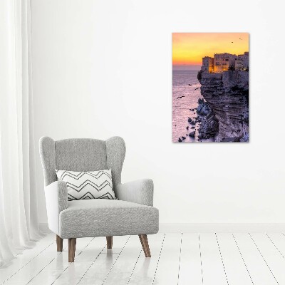 Acrylic print Houses on the cliff