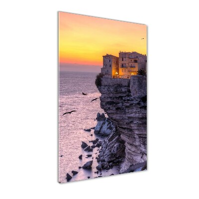 Acrylic print Houses on the cliff