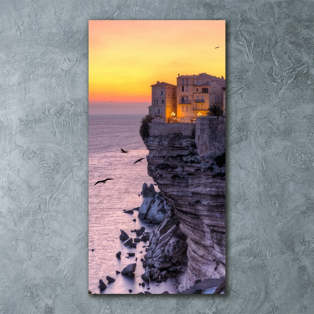 Acrylic print Houses on the cliff