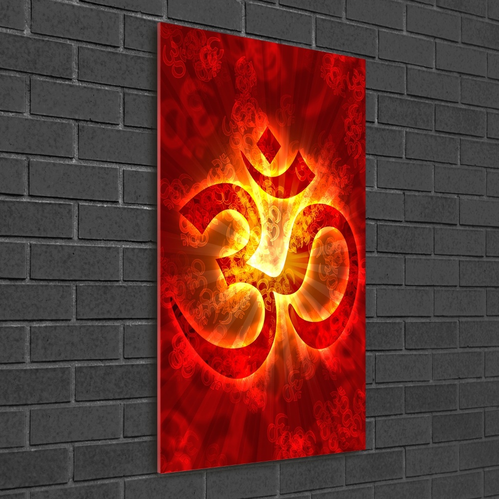 Print on acrylic glass The burning sign of the OM