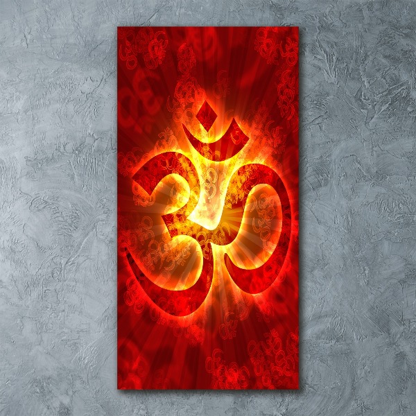 Print on acrylic glass The burning sign of the OM