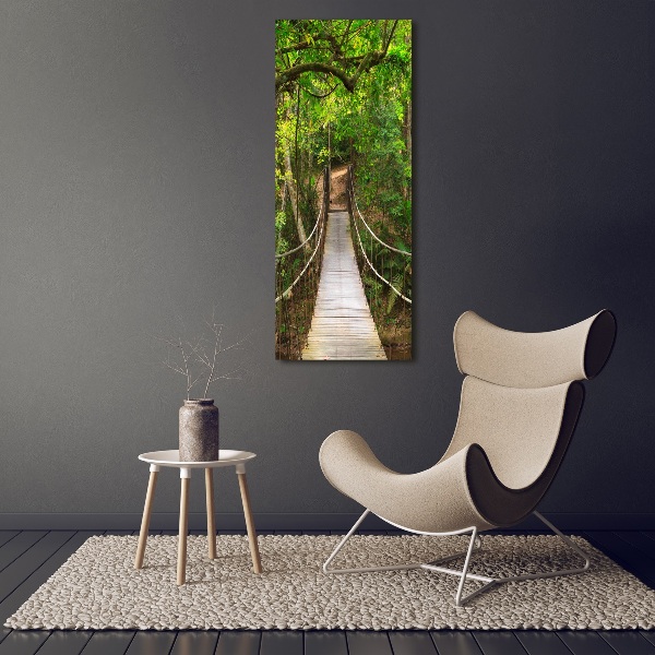 Print on acrylic The bridge hanging in the forest