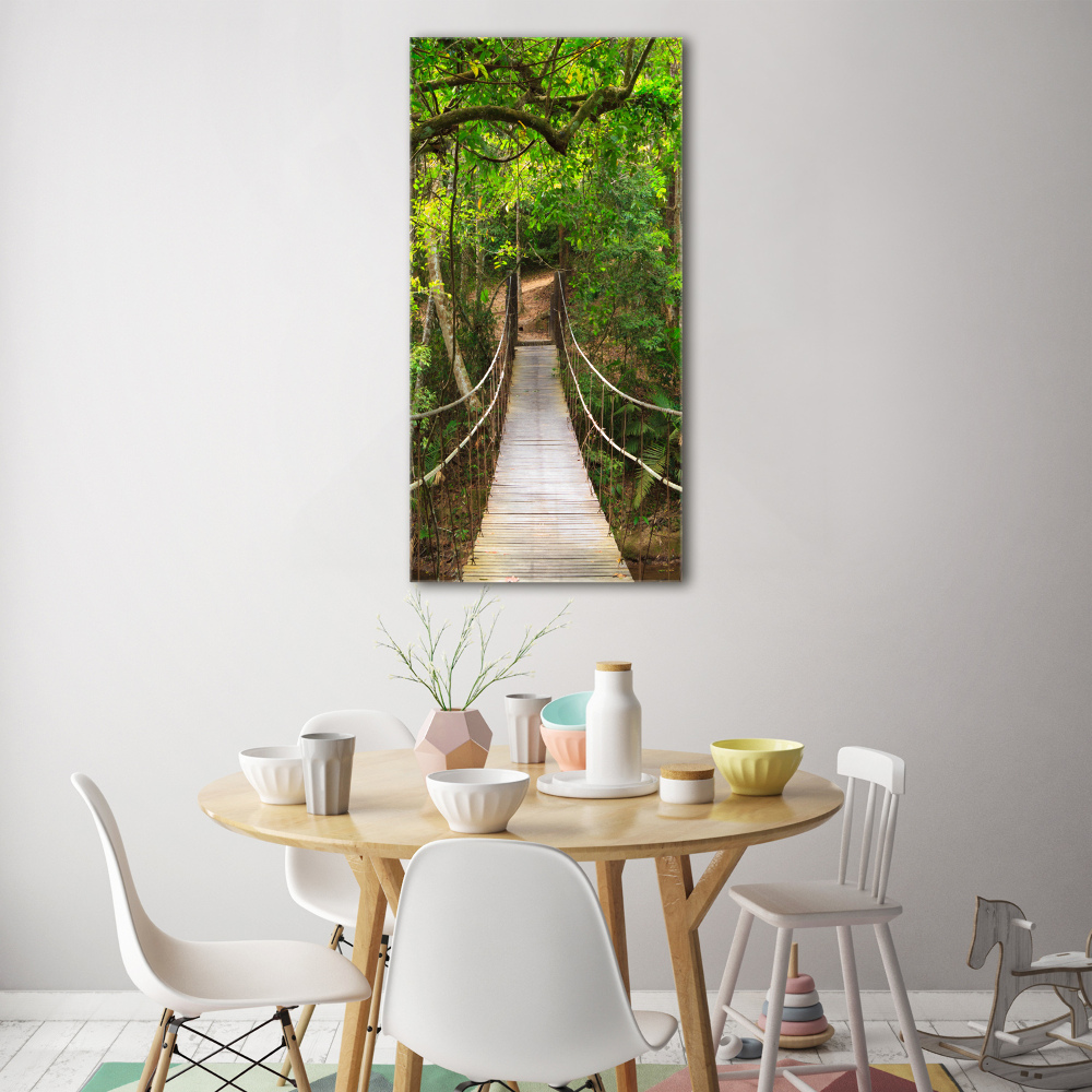 Print on acrylic The bridge hanging in the forest