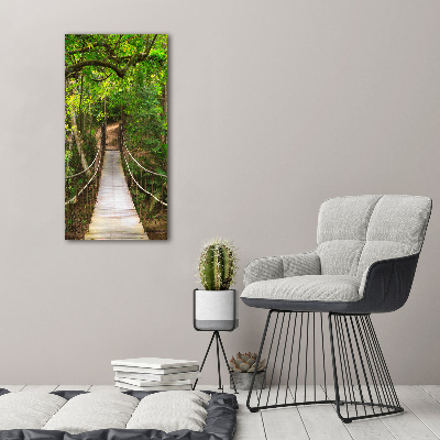 Print on acrylic The bridge hanging in the forest