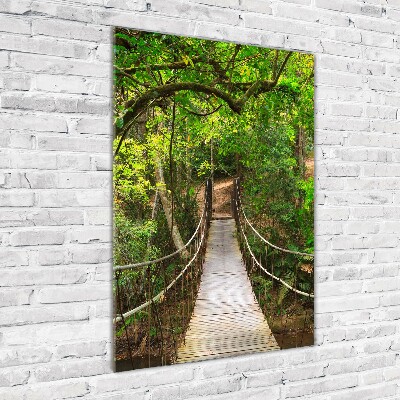 Print on acrylic The bridge hanging in the forest