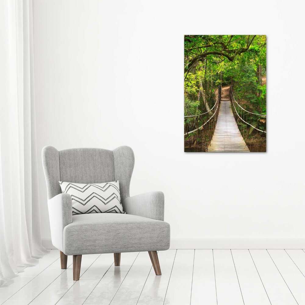 Print on acrylic The bridge hanging in the forest