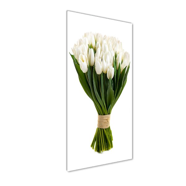 Acrylic wall art White tulips