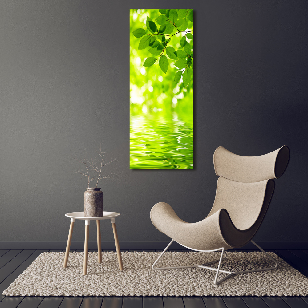 Acrylic wall art Green leaves