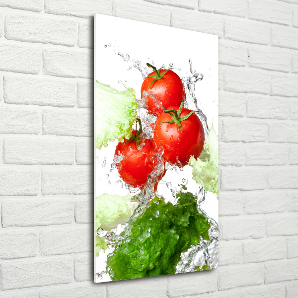 Print on acrylic Tomatoes and lettuce