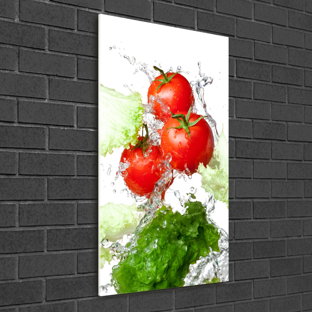 Print on acrylic Tomatoes and lettuce