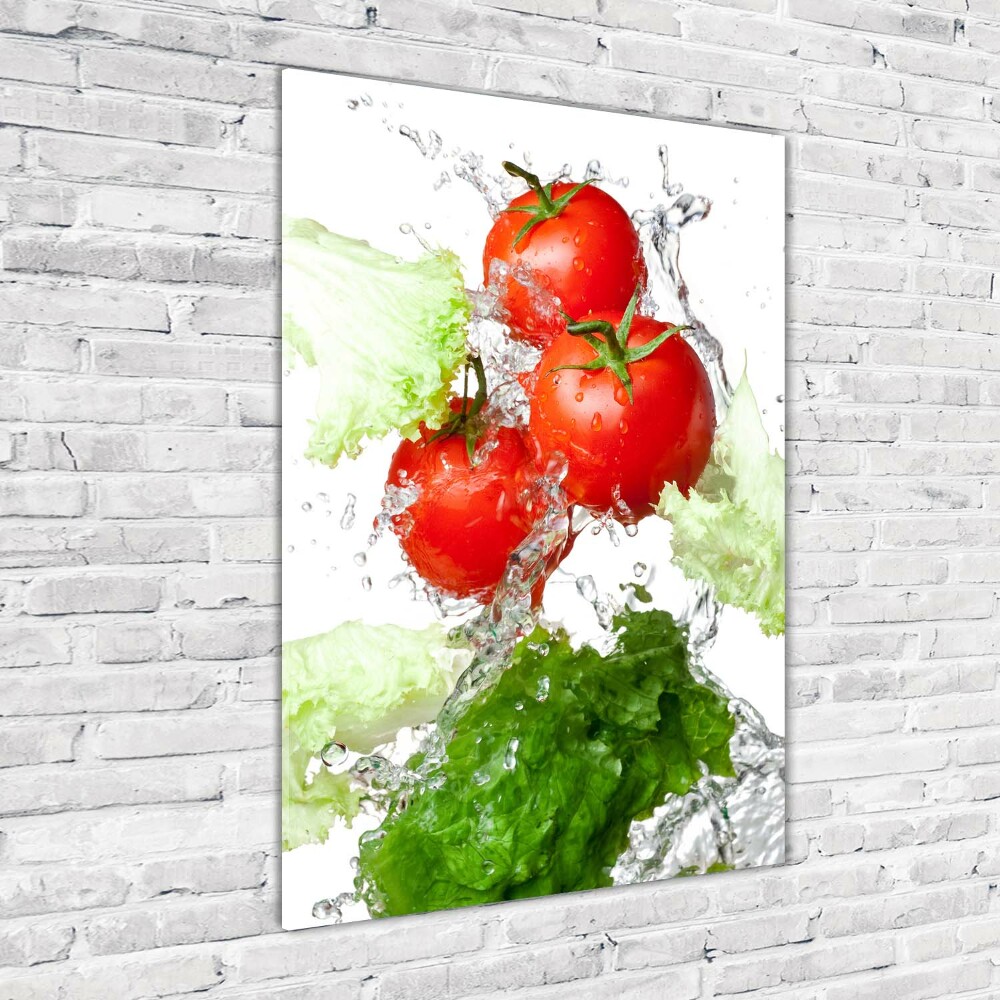 Print on acrylic Tomatoes and lettuce