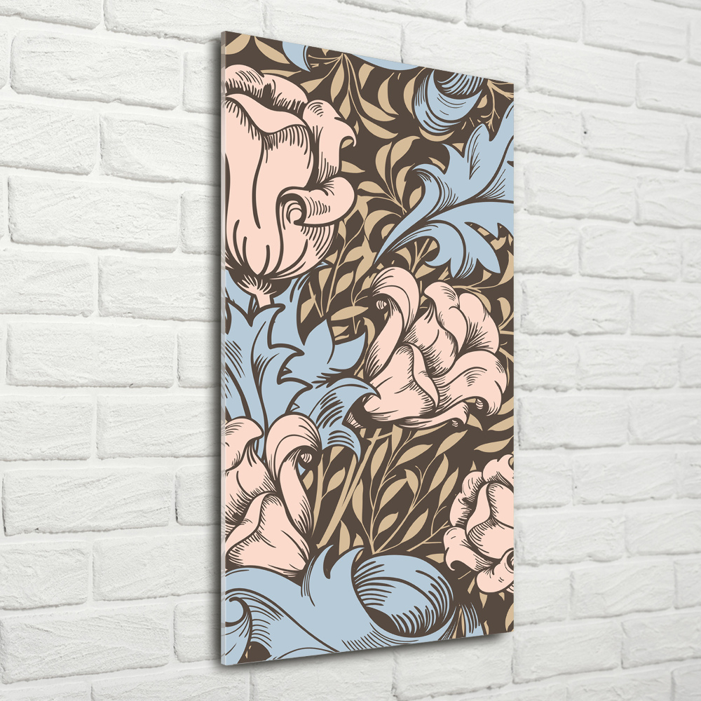 Print on acrylic Flowers and leaves