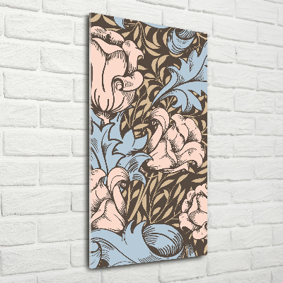 Print on acrylic Flowers and leaves