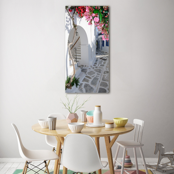 Acrylic glass print Greek village