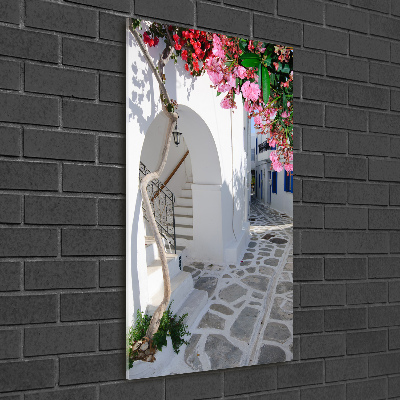 Acrylic glass print Greek village