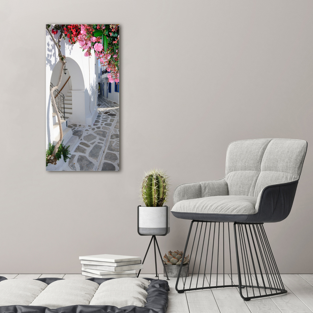 Acrylic glass print Greek village