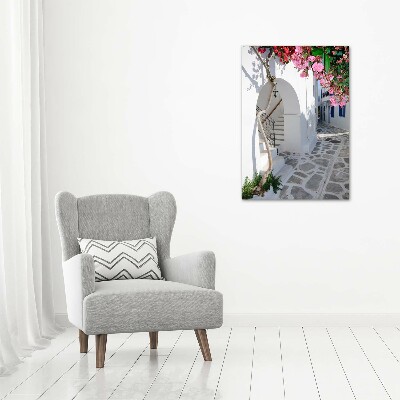 Acrylic glass print Greek village