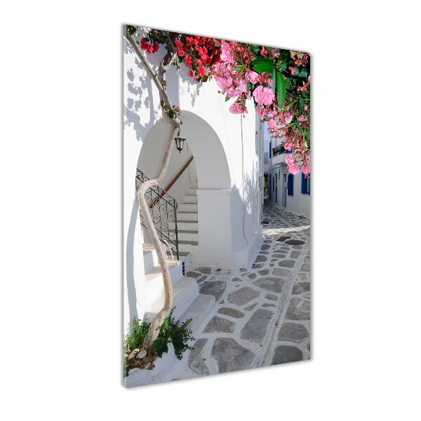 Acrylic glass print Greek village