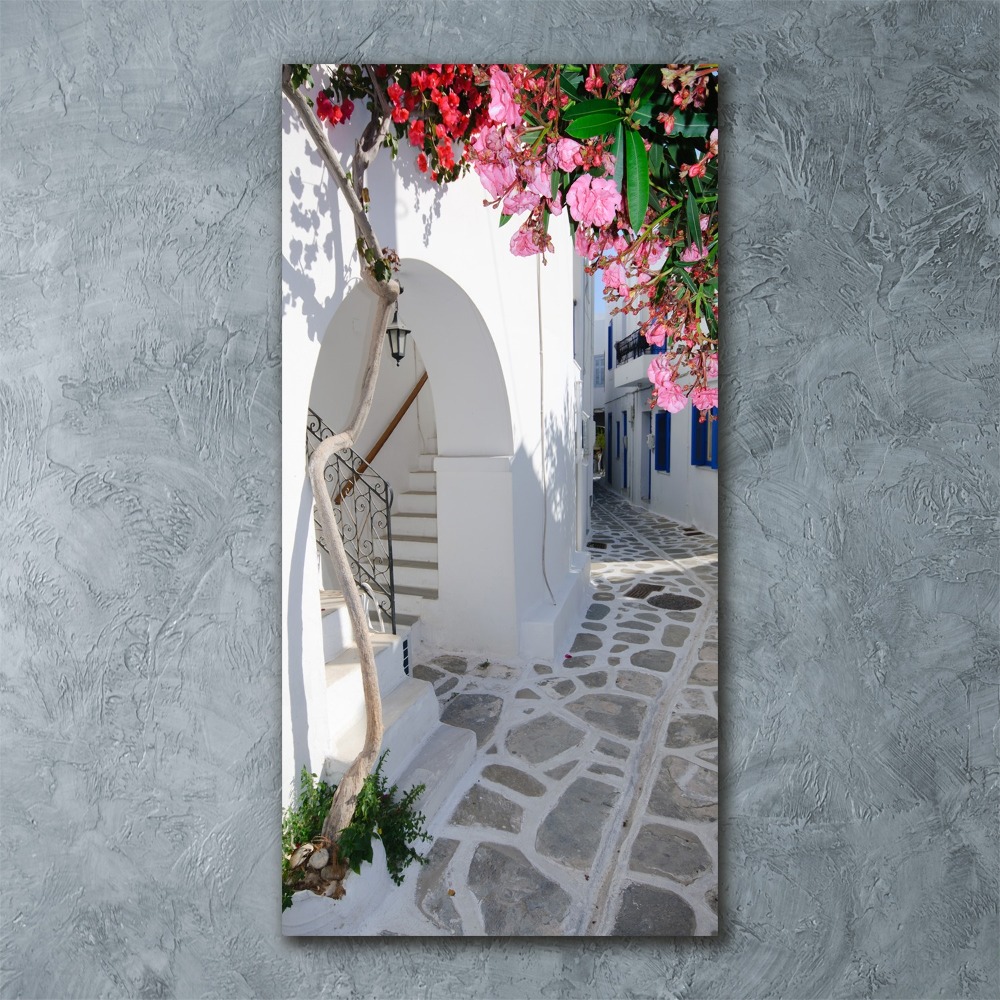 Acrylic glass print Greek village