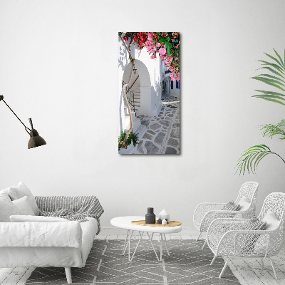 Acrylic glass print Greek village