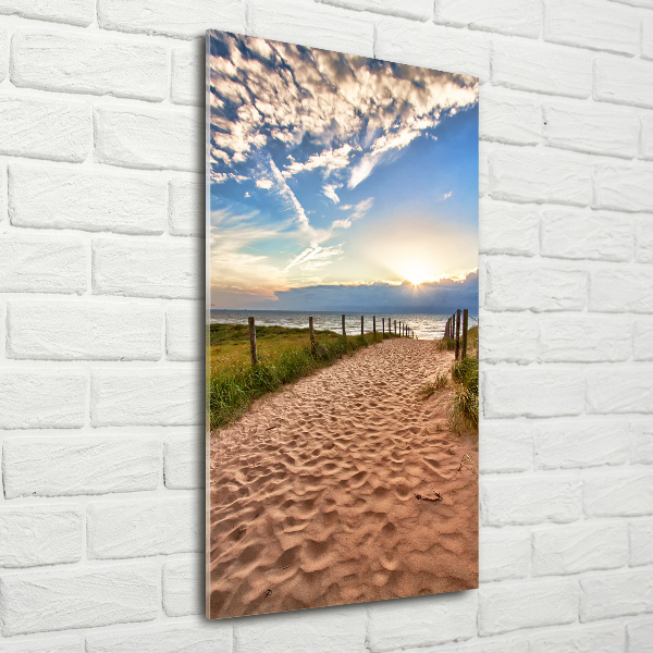 Acrylic print Path to the beach