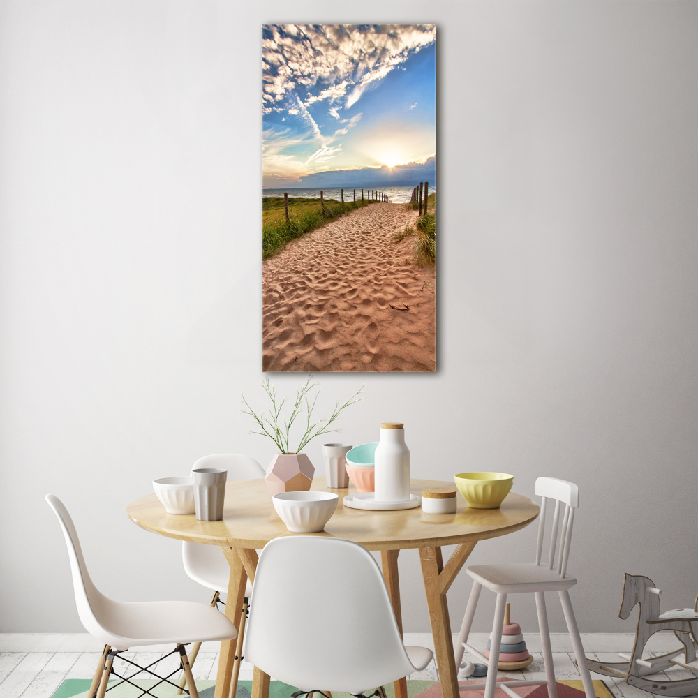 Acrylic print Path to the beach