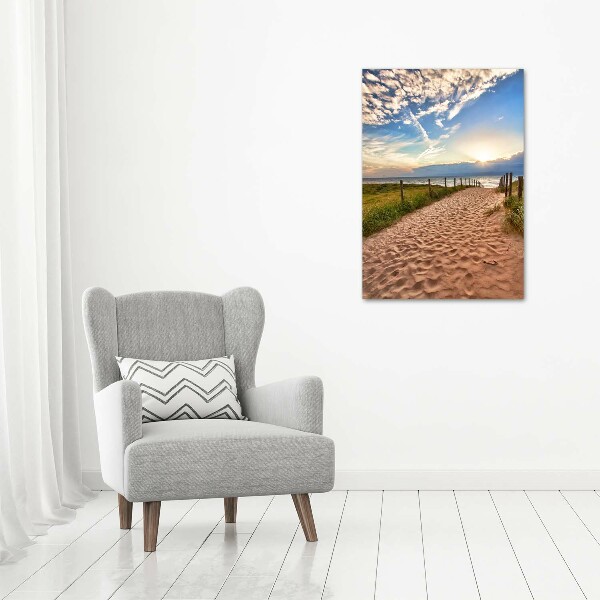 Acrylic print Path to the beach