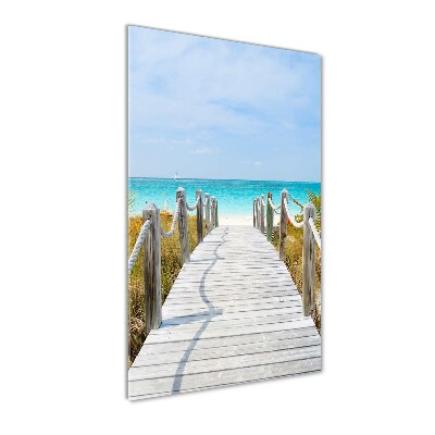 Print on acrylic glass Path to the beach