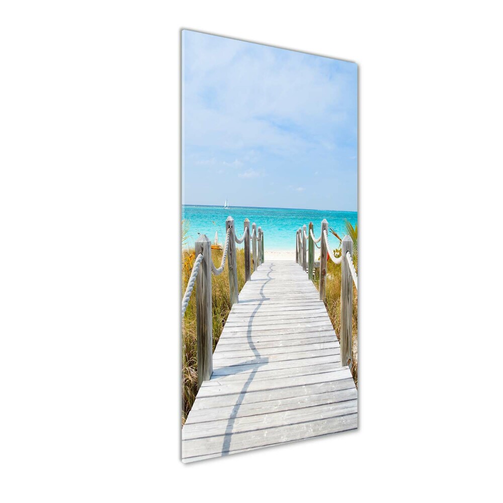 Print on acrylic glass Path to the beach